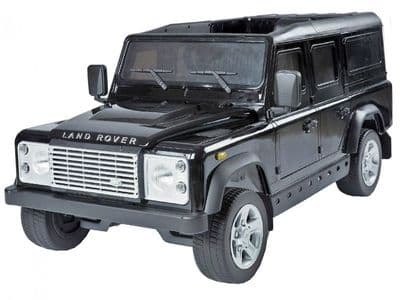 Ride on Car 12v Electric Land Rover Defender with Parental Radio Control Black