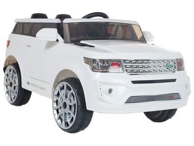 Ride on Car 12v Electric Range Sport Style Jeep with Parental Radio Control White