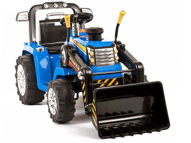 12v Electric Tractor Toy Blue Kids Sit & Ride on Battery Powered