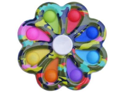 Round Flower 8 Simple Dimple Bubble Push Popper Fidget Pop It Spinner Sensory Toy