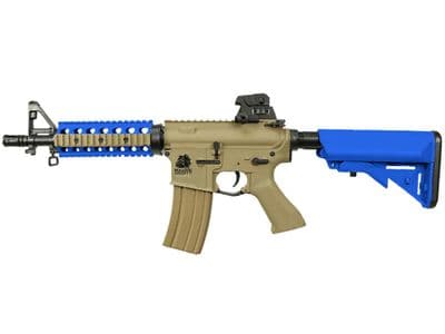 SR4PI BB Gun M4 CQB RIS AEG Electric Airsoft Assault Rifle Tan 2 Tone