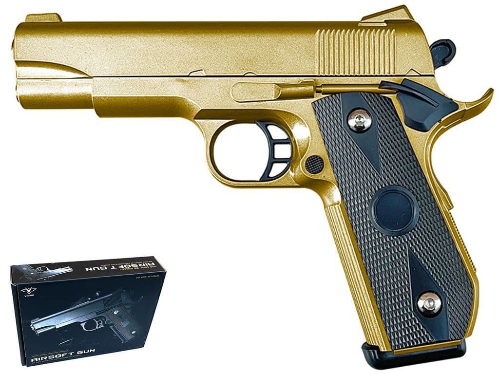 Bb Rounds V9 BB Gun 1911 Spring Airsoft Pistol Gold 2 Tone | Toy & Model