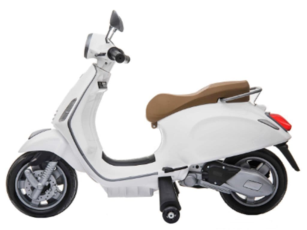 Vespa Primavera Scooter White Kids 12v electric ride on toy bike