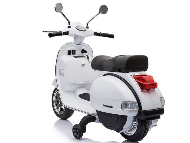 White Vespa PX150 Scooter Licensed | Kids 12v electric moped toy