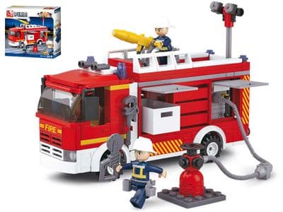 Water Cannon Fire Engine Truck Bricks Blocks Construction Toy Sluban M38-B0626