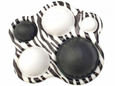 Wild Animal Skin Print 5 Simple Dimple Bubble Push Popper Sensory Fidget Toy ABS Frame