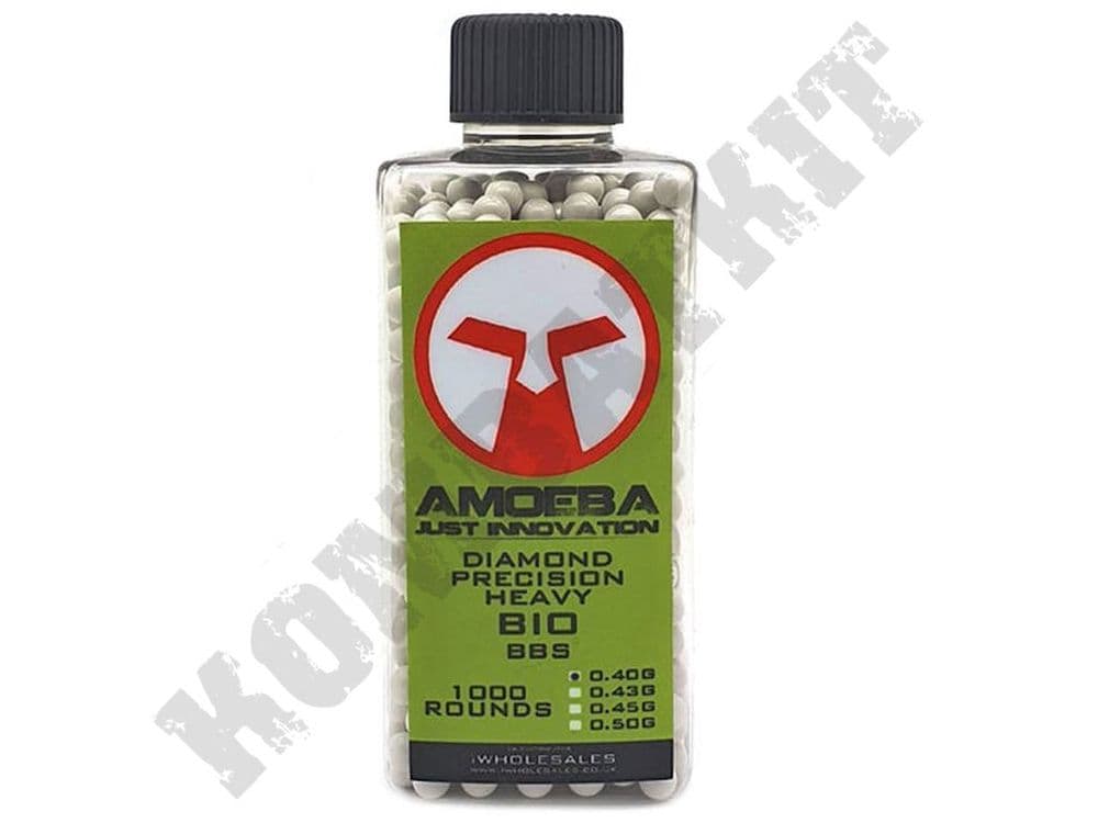 Ameoba 1000 x 40g White Bio Airsoft BB Pellets Tub Kombatkit