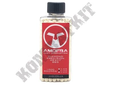 1000 x 45g x 6mm x White Polished Airsoft BB Gun Pellets in Bottle Ares Amoeba Diamond Precision