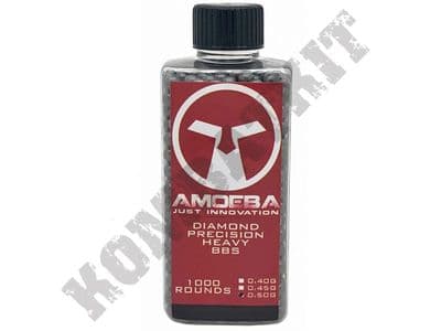 1000 x 50g x 6mm Black Polished Airsoft BB Gun Pellets in Bottle Ares Amoeba Diamond Precision