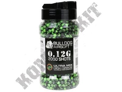 2000 x 6mm x 12g Green Black Ultra Mix Polished Airsoft BB Gun Pellets