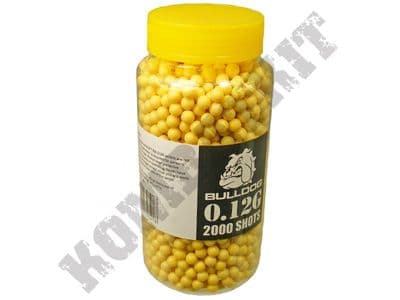 2000 x 6mm x 12g Yellow Polished Airsoft BB Gun Pellets in Tub