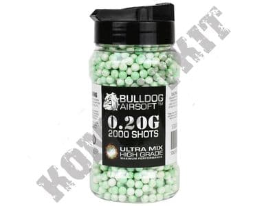 2000 x 6mm x 20g White Green Ultra Mix Polished Airsoft BB Gun Pellets