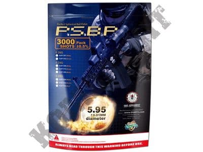3000 x 6mm x 25g White Polished Airsoft BB Gun Pellets in Bag G&G Armament