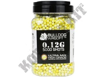5000 x 6mm x 12g Yellow White Ultra Mix Polished Airsoft BB Gun Pellets