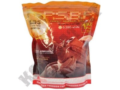 5000 x 6mm x 20g White Polished Airsoft BB Gun Pellets in Bag G&G Armament