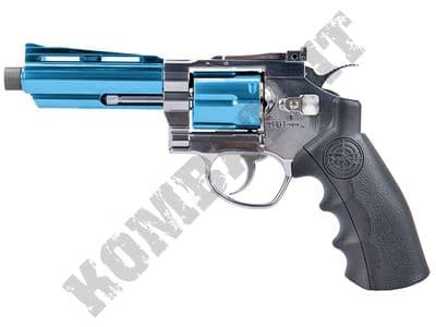 802SX Airsoft Pistol Magnum Revolver Replica Co2 BB Gun Silver & 2 Tone Metal 4” Barrel