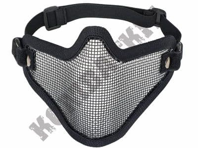 Airsoft Mask Wire Mesh Lower Half Face Safety Protector Black