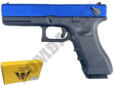 Army R18 Airsoft Pistol Gas Blowback BB Gun Black 2 Tone