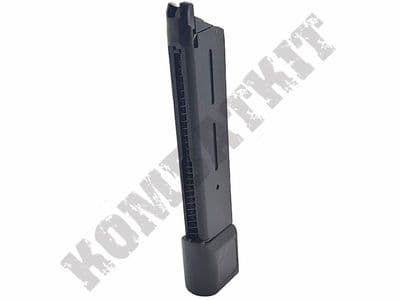 Army R32 Airsoft Gas Magazine Clip Metal Black Extended 30 Rounds With Base Pad For 1911 Series