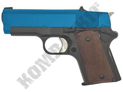 Army R45 Airsoft Pistol 1911 .45 Cal Compact Replica Gas Blowback BB Gun Black 2 Tone