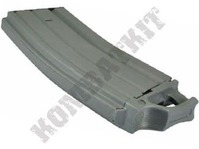 Battleaxe Airsoft AEG M4 magazine 330 rd hi cap BB pellet ammo clip green metal mag pull grip