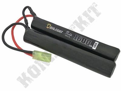 Big Foot Airsoft 9.6V Nimh 1600mAH Nunchuck Crane Stock Battery Pack Small Tamiya