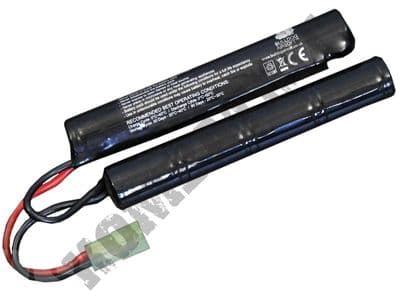 Bulldog Airsoft 9.6V Nimh 1600mAH Nunchuck Crane Stock Battery Pack Small Tamiya