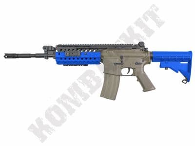 BYT-05T Airsoft Assault Rifle M4 RIS Tactical AEG Electric BB Gun Tan 2 Tone