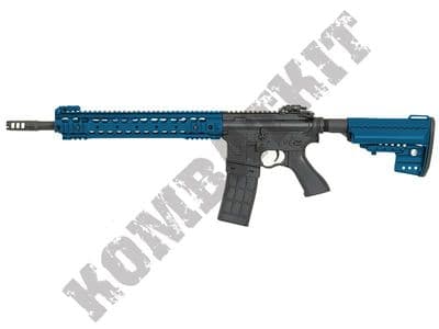 CM069 M4 URX Rail Electric Airsoft Rifle BB Machine Gun Metal Body & Gear Box 2 Tone Blue Black