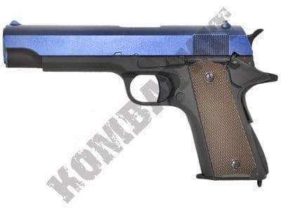 CM123 Electric Airsoft Pistol Colt 1911 Replica AEP BB Gun Black 2 Tone