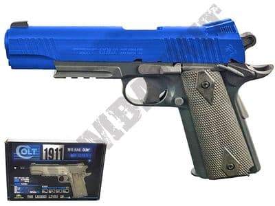 Colt 1911 Rail Official Airsoft Pistol CO2 Gas BB Gun Black 2 Tone