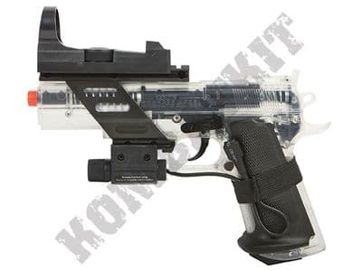 Colt Combat Commander Airsoft BB Gun Official Model 2 Tone Black Clear