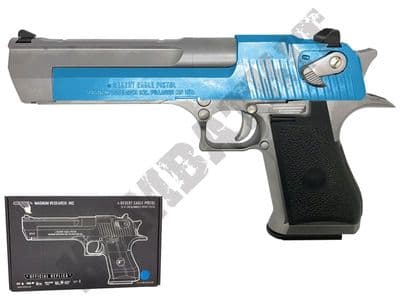 Desert Eagle 50AE Pistol Official Model Gas Blowback Airsoft BB Gun Silver 2 Tone Silver Metal