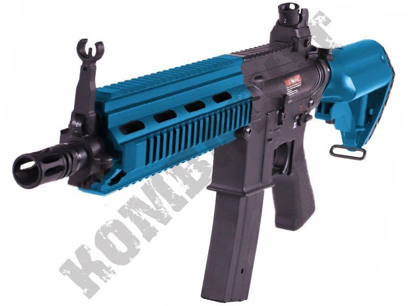 FB6621 BB Gun HK416 Replica Electric Airsoft Rifle 2 Tone Blue Black