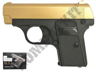 G1 Metal BB Gun Colt 25 Compact Replica Spring Airsoft Pistol Gold Black 2 Tone