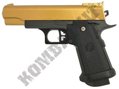 G10 Metal BB Gun Colt 1911 Custom Replica Spring Airsoft Pistol Black Gold 2 Tone
