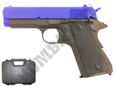 GB0737 Airsoft Pistol SR1911S Gas Blowback BB Gun Black 2 Tone Metal