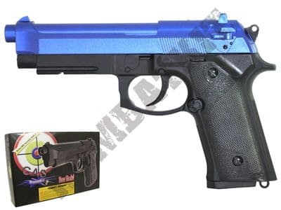 GG105 BB Gun Beretta M92 Railed Replica Gas Airsoft Pistol Black 2 Tone