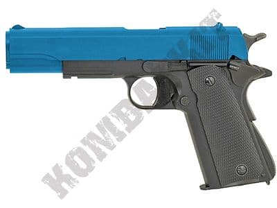 GG107 BB Gun Colt Replica M1911 Railed Gas Airsoft Pistol Black & 2 Tone