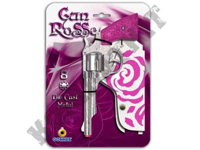 Gun Rosse Metal Cowgirl revolver 8 Shot Toy Cap Gun and Holster Set