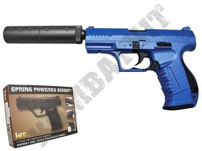 HA124 BB Gun Walther P99 Replica Spring Airsoft Pistol Blue 2 Tone