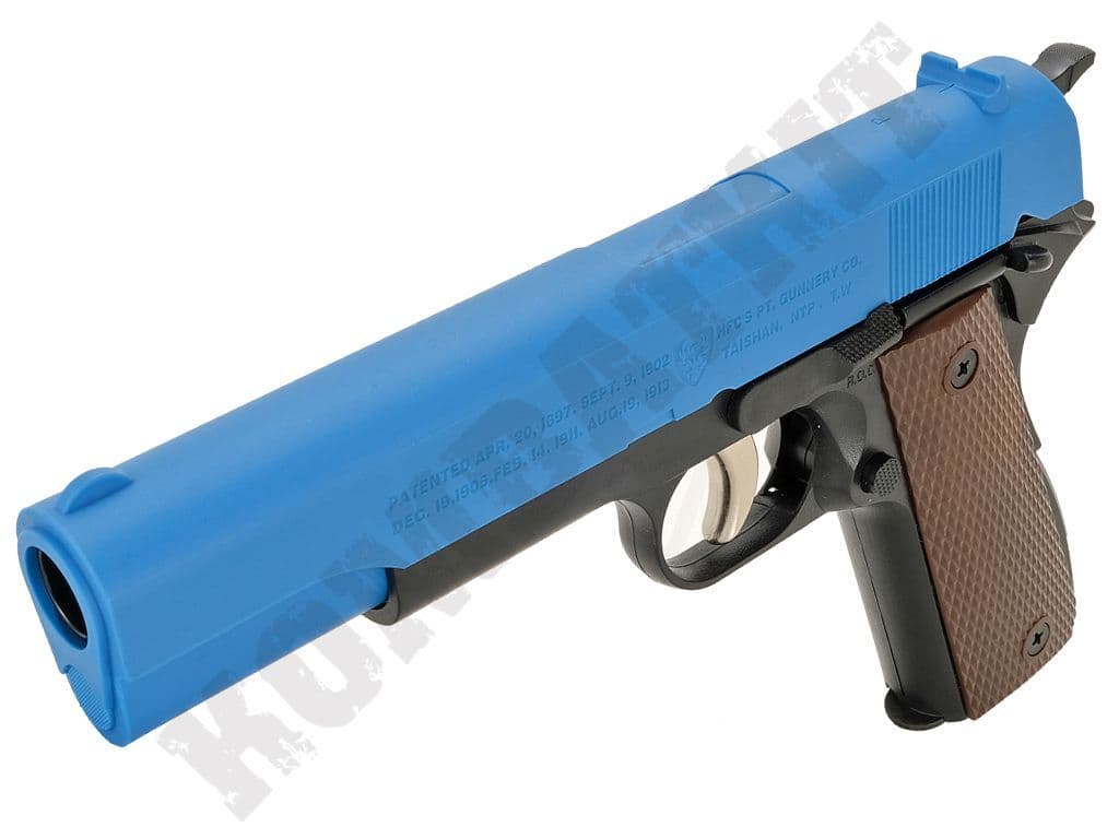 HA135 BB Gun 1911 spring airsoft pistol black 2 tone Kombatkit