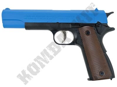 HA135 BB Gun Colt 1911 Replica Dual System Spring Airsoft Pistol Black 2 Tone