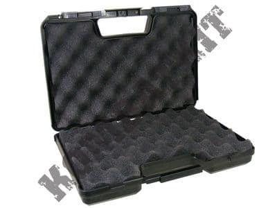 Hand Gun Carry Case Hard Black Lined Lockable 29cm x 18.5cm x 7cm