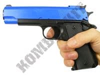 HG123 Airsoft Pistol 1911 Gas BB Gun Black 2 Tone | Kombatkit