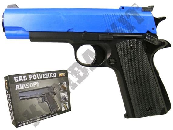 HG123 Airsoft Pistol 1911 Gas BB Gun Black 2 Tone | Kombatkit