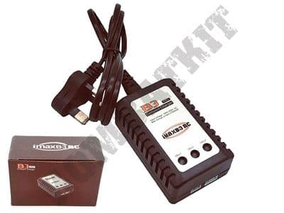 iMax B3 Airsoft Gun LiPo Battery Balance Charger 2S, 3S Full UK 3 Pin Plug