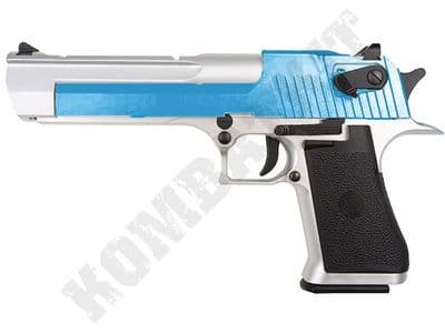 KCB-51ACIH BB Gun Desert Eagle 50AE Replica Co2 Blowback Pistol Silver & 2 Tone Metal Slide