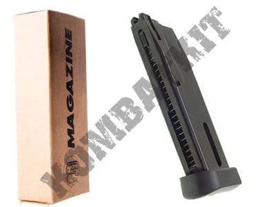 KJ Works Co2 C02 Airsoft Gun Magazine for M9 M92 Beretta Style Pistol GBB Black GC-9606M