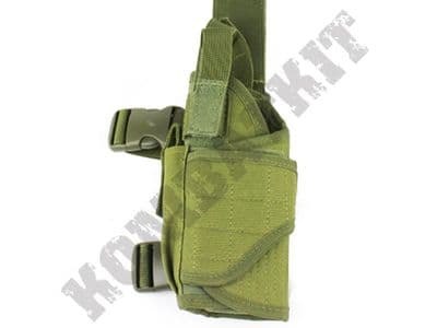 Left Leg Gun Holster Fully Adjustable for Airsoft Air Pistols & BB Handguns Green OD